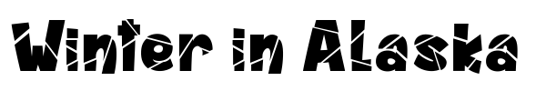 Winter in Alaska font preview